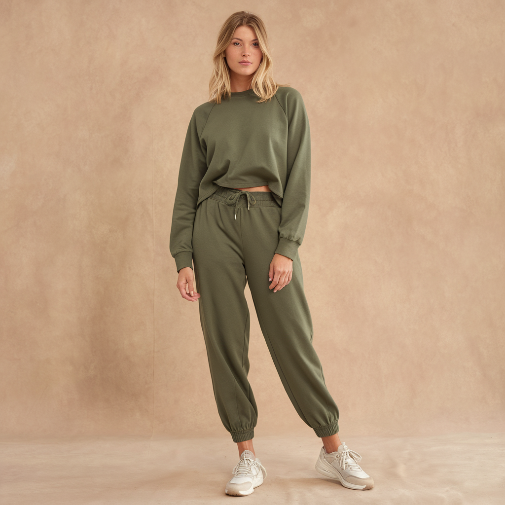 Soft Fitness Sweatpants Green for Women
